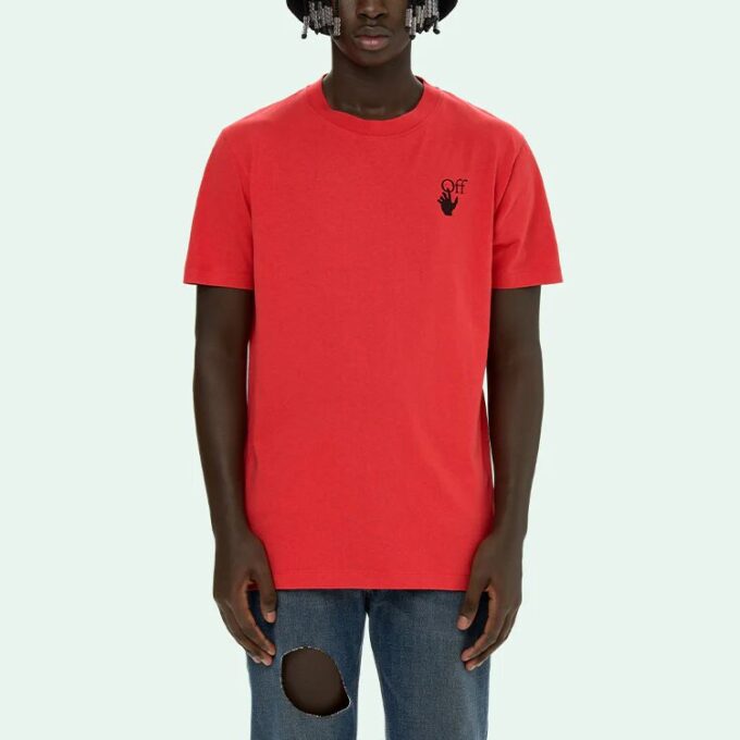 SS21 Logo-trykk Rund hals Shorts Versjon Rød