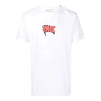 SS21 Logo-trykk Rundhalset genser Kort erme Hvit