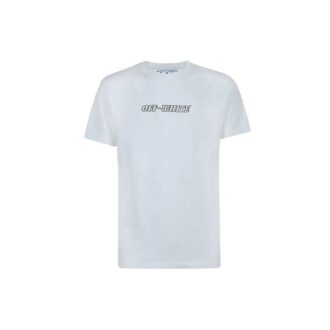 SS21 Logo-trykk Rundhalset genser Kort erme Slim fit-versjon Hvit