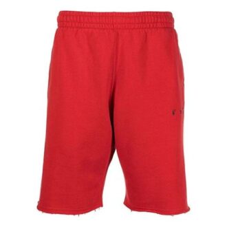 SS21 Logo-trykk, sportsshorts med rett passform, rød