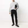 SS21 Logo-trykk Stripe-strikk Grå