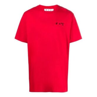 SS21 Logo2-trykk Rund hals Shorts Versjon Rød