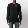 SS21 Marker Arrows Printing Micro Mark Rundhalset Slim Fit-versjon Svart
