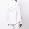 SS21 Patchwork-skjorte med trykk, hvit