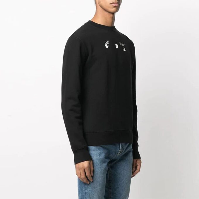 SS21 Peace Worldwide Logo Rundhalset genser Svart