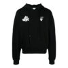 SS21 Rød tunge over logo-trykk, pullover med løs passform, svart