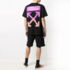 SS21 Rosa gradientmarkørpil Shorts for menn svart