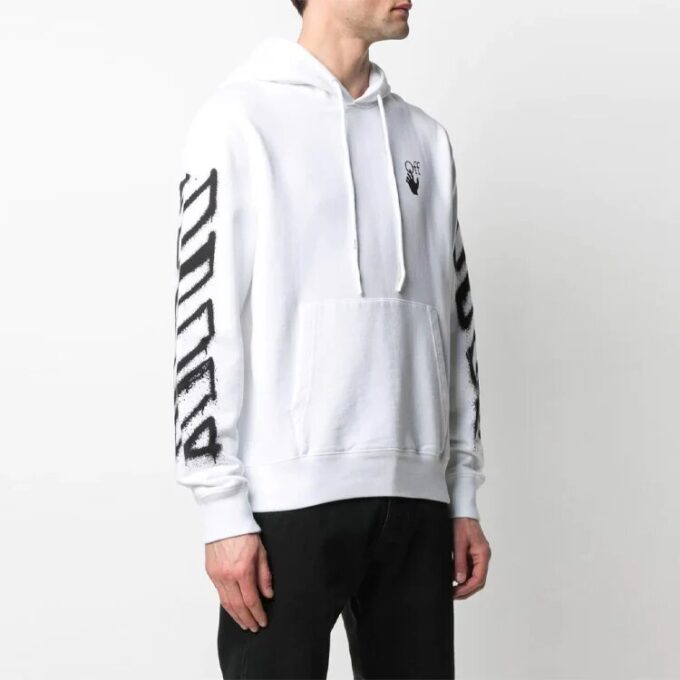 SS21 Spray Marker Logo Printing Loose Fit Hvit