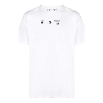 SS21 Spray-Print Bomull Herre Hvit