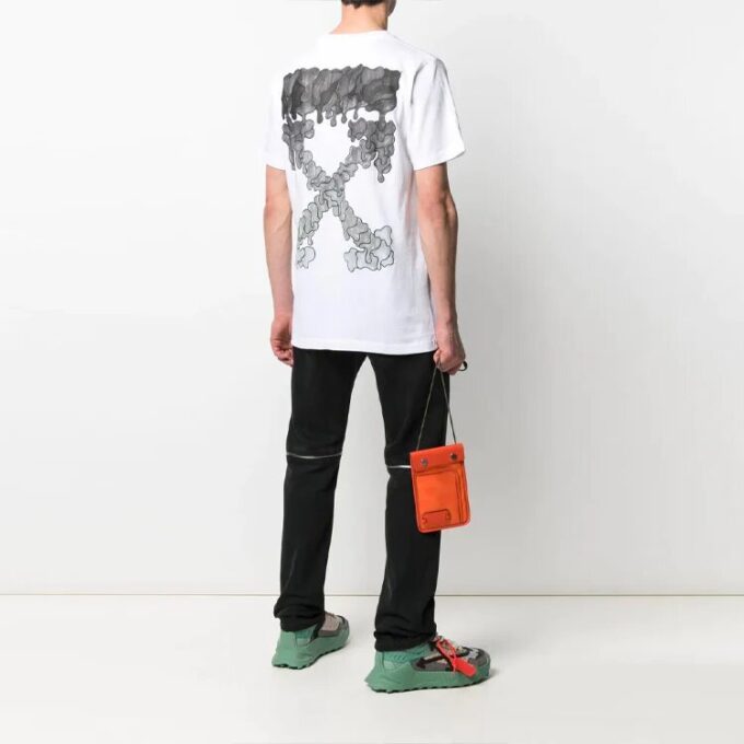 SS21 Spray-Print Bomull Herre Hvit