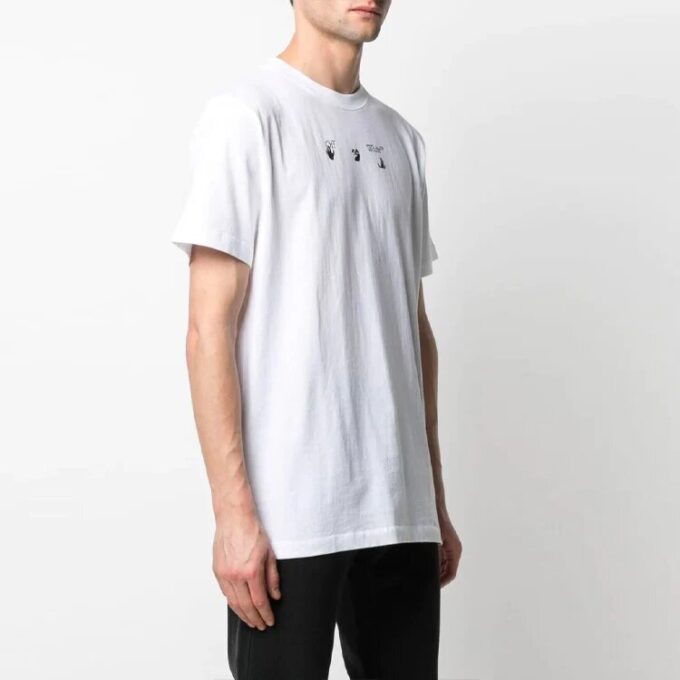 SS21 Spray-Print Bomull Herre Hvit