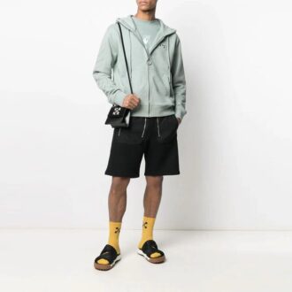 SS21 Stripe Logo-trykk hettejakke grønn