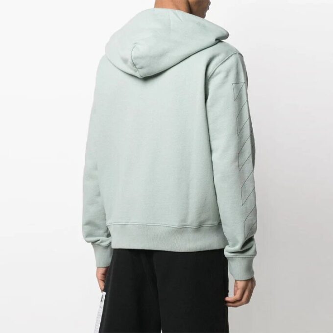 SS21 Stripe Logo-trykk hettejakke grønn