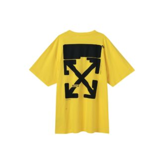 SS21 Tech Marker Logo T-skjorte med rund hals og korte ermer, standardversjon, gul
