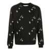 SS21 Trykk Slim Fit Rundhalset Svart