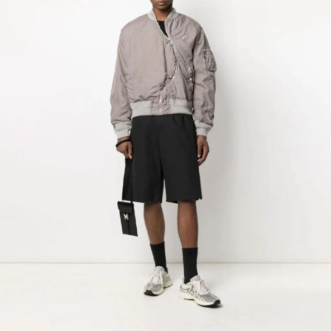 SS21 Twist aviator-jakke, løs passform, grå