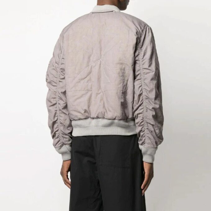 SS21 Twist aviator-jakke, løs passform, grå