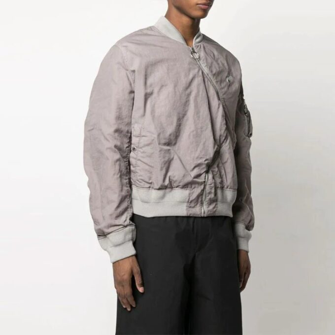 SS21 Twist aviator-jakke, løs passform, grå
