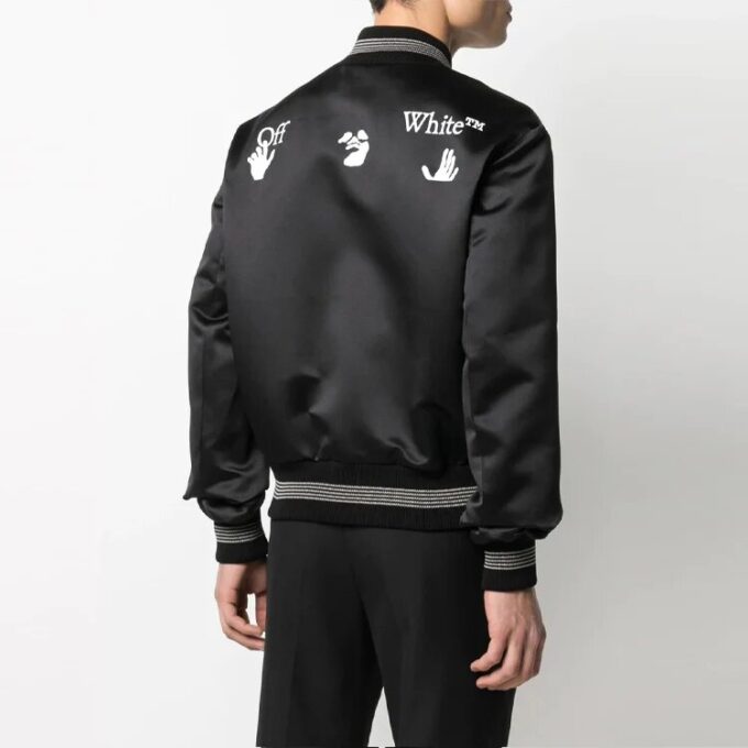 SS21 Uformell jakke med logotrykk, svart