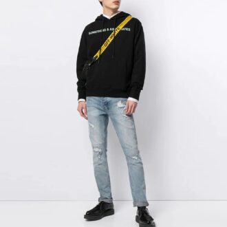 SS21 x Something & Associates Crossover Alphabet hettegenser med trykk, svart