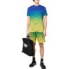 SS22 Alfabetisk geometrisk mønster, heltrykk, gradient, kort ermet, blå
