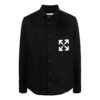 SS22 Arrow Logo-mønster Denim Langermet skjorte Svart