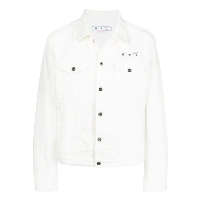 SS22 Denimjakke, vanlig versjon, hvit