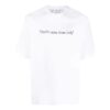 SS22 ensfarget logo-trykk, rund hals, kort ermet, slim fit-versjon, hvit