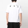 SS22 ensfarget logo-trykk, rund hals, kort ermet, slim fit-versjon, hvit