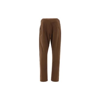 SS22 Ensfarget, rett casualbukser, standardversjon, brun