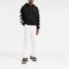 SS22 ermet Hvit stripe Pullover Vanlig versjon Svart