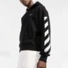 SS22 ermet Hvit stripe Pullover Vanlig versjon Svart
