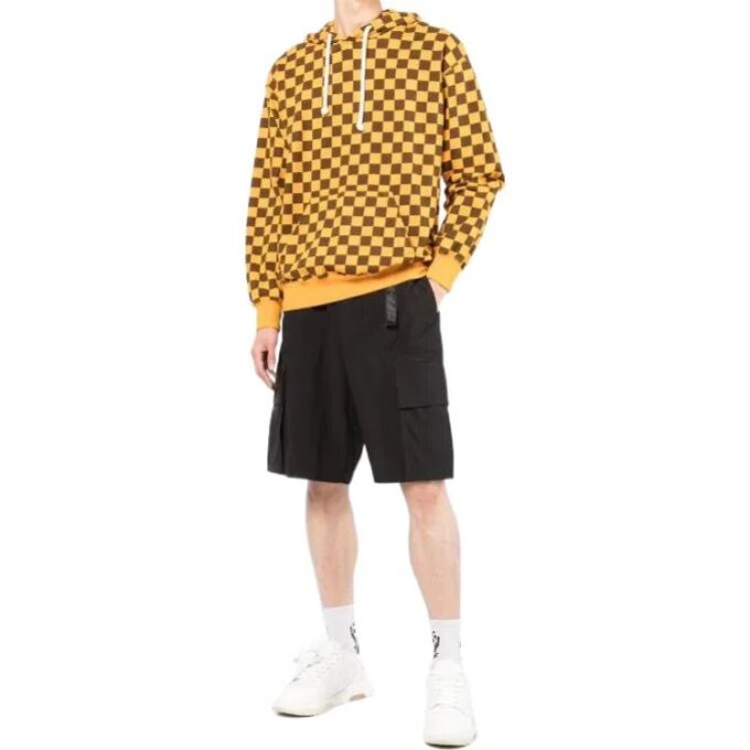 SS22 Industrielle ensfargede belte-casualshorts i svart