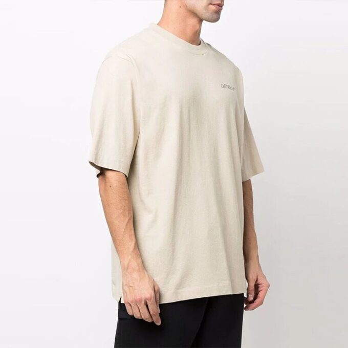 SS22 Logo Rundhalset genser med korte ermer og løs passform, khaki