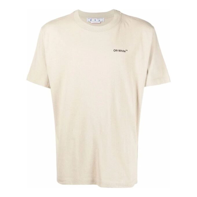 SS22 Logo Rundhalset Trykk Kort ermet Beige