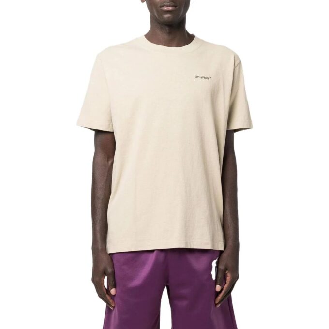 SS22 Logo Rundhalset Trykk Kort ermet Beige