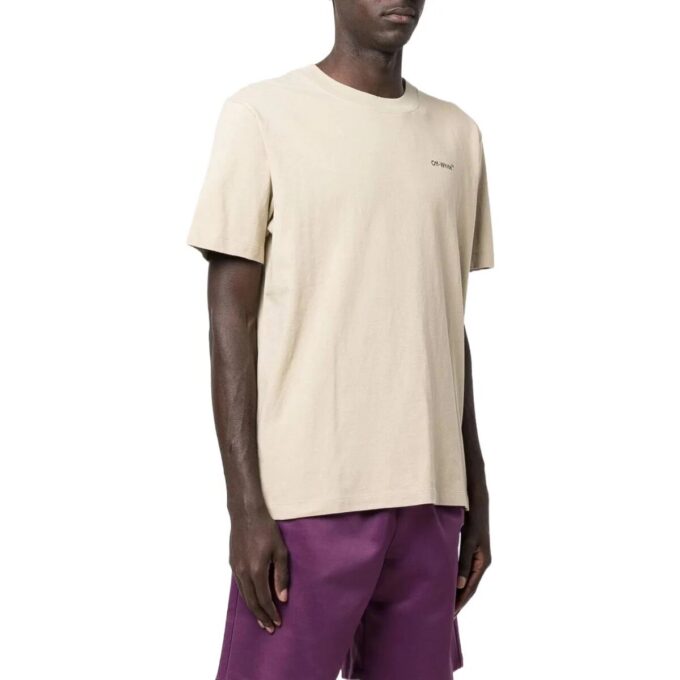 SS22 Logo Rundhalset Trykk Kort ermet Beige