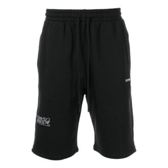 SS22 Logo-trykk Sportsshorts Løs passform Svart
