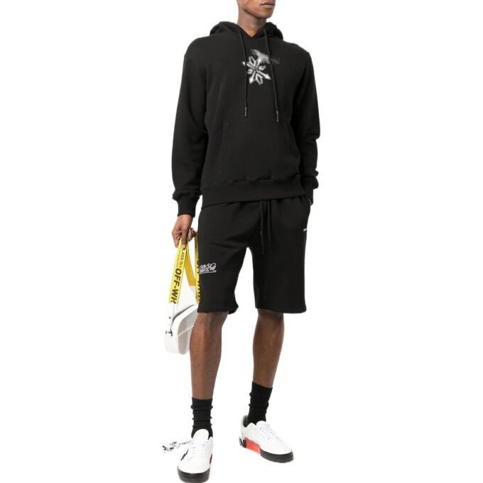 SS22 Logo-trykk Sportsshorts Løs passform Svart