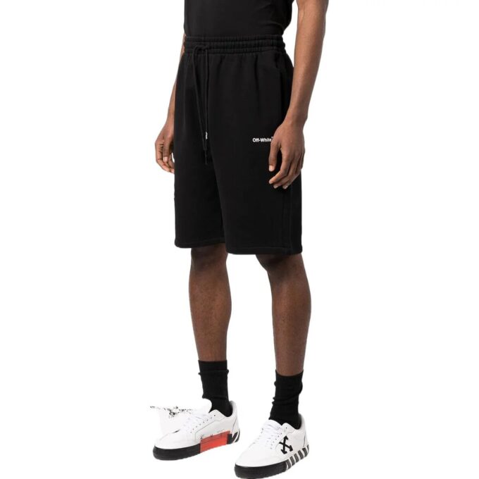 SS22 Logo-trykk Sportsshorts Løs passform Svart