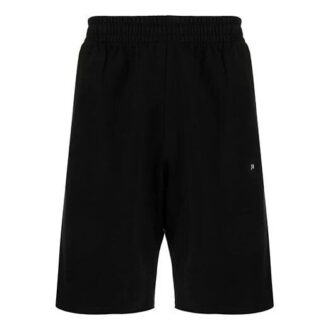 SS22 Sportsshorts med bølgemønster, vanlig versjon, svart
