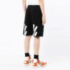 SS22 Sportsshorts med bølgemønster, vanlig versjon, svart