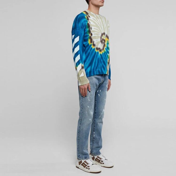 SS22 Tie-dye-mønster, lange ermer, standardversjon, flerfarget