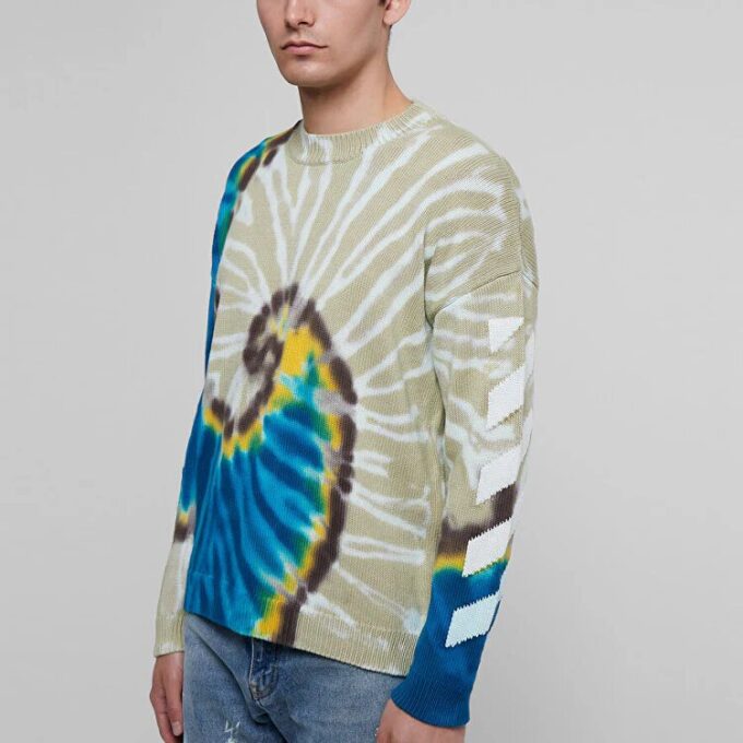 SS22 Tie-dye-mønster, lange ermer, standardversjon, flerfarget