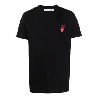 Starred Arrow Slim Tee «Svart/Rød»
