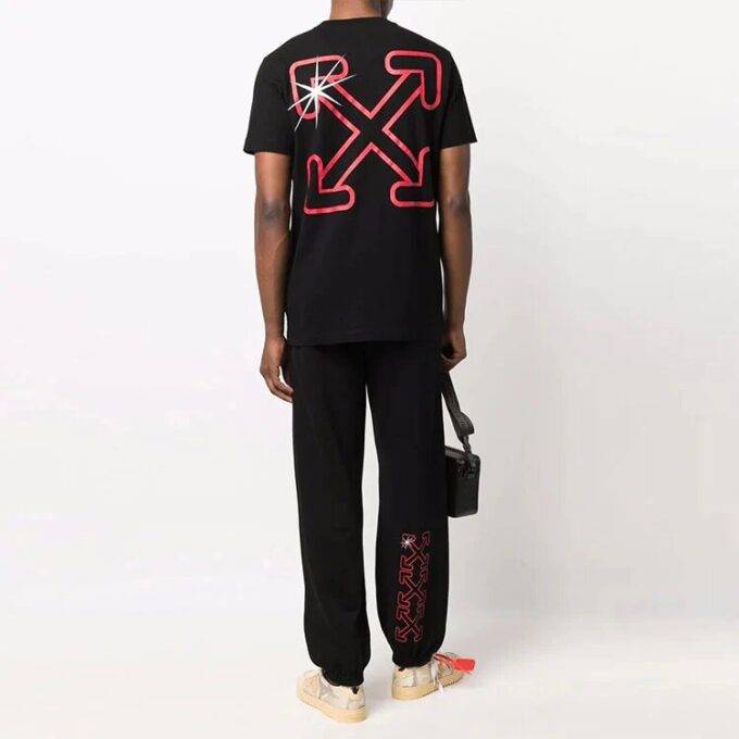 Starred Arrow Slim Tee «Svart/Rød»