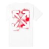 Stencil kortærmet slim-fit T-skjorte «Hvit/Rød»