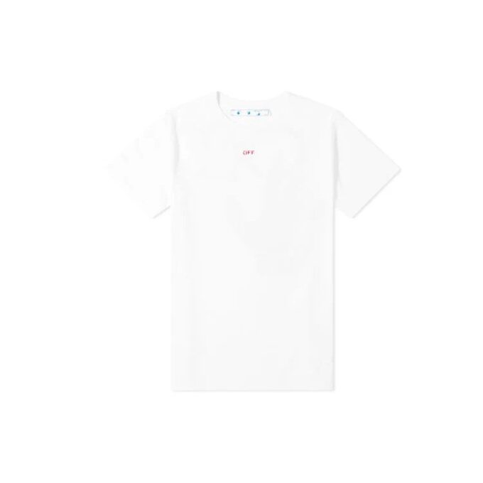 Stencil kortærmet slim-fit T-skjorte «Hvit/Rød»