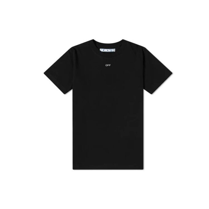 Stencil kortærmet slim-fit T-skjorte «Svart/Hvit»