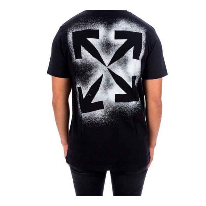 Stencil kortærmet slim-fit T-skjorte «Svart/Hvit»